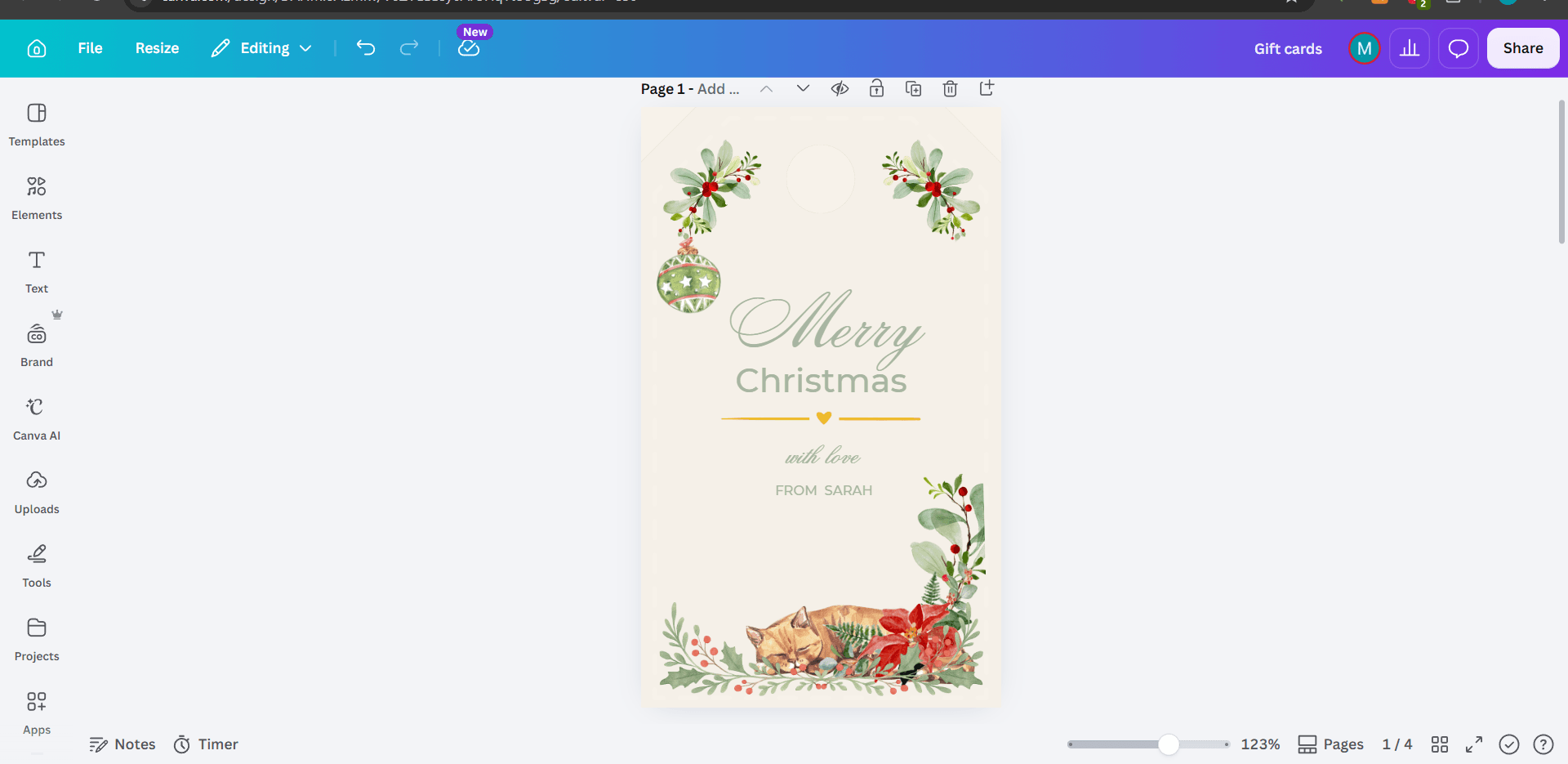 Initial Canva design